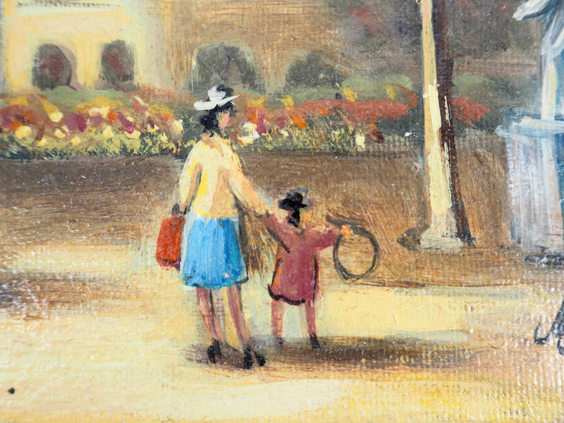 Michel PABOIS : Paris : Jardin du Luxembourg - Tableau (détail)