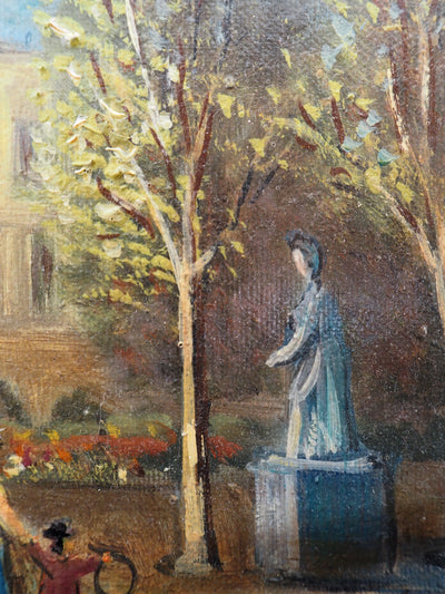 Michel PABOIS : Paris : Jardin du Luxembourg - Tableau (détail)