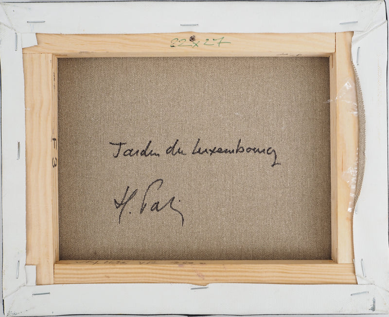 Michel PABOIS : Paris : Jardin du Luxembourg - Tableau (détail)