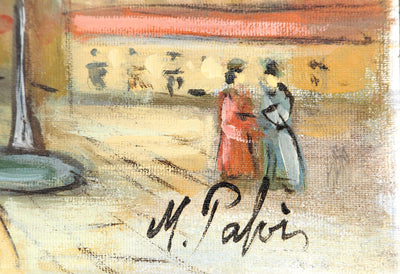 Michel PABOIS : Paris : place du Panthéon  - Tableau (détail)