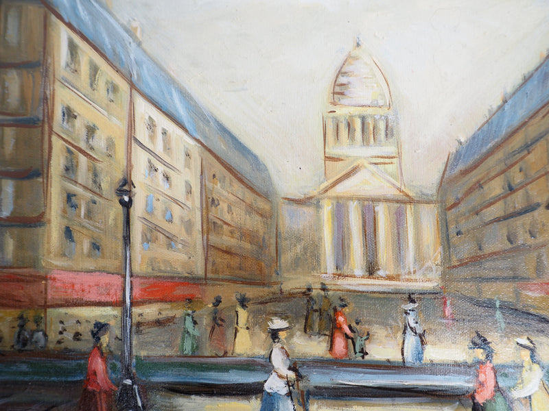 Michel PABOIS : Paris : place du Panthéon  - Tableau (détail)