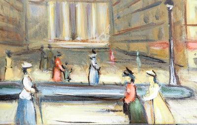 Michel PABOIS : Paris : place du Panthéon  - Tableau (détail)