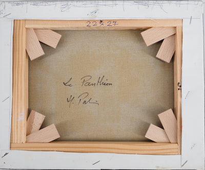 Michel PABOIS : Paris : place du Panthéon  - Tableau (détail)