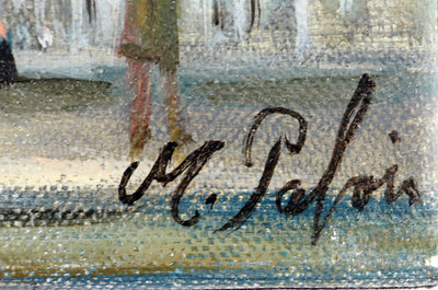 Michel PABOIS : Paris : pont vers la Conciergerie - Tableau (détail)