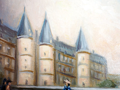 Michel PABOIS : Paris : pont vers la Conciergerie - Tableau (détail)