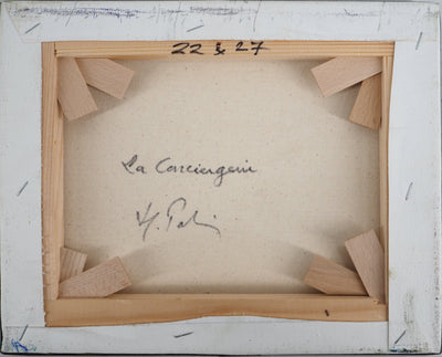 Michel PABOIS : Paris : pont vers la Conciergerie - Tableau (détail)