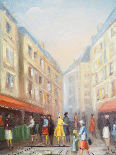 Michel PABOIS : Paris : Quartier Latin : rue Tournefort - Tableau (détail)