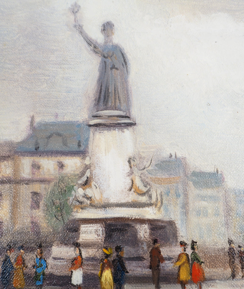 Michel PABOIS : Paris, Place de la République - Tableau (détail)