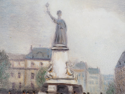 Michel PABOIS : Paris, Place de la République - Tableau (détail)