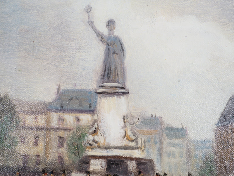 Michel PABOIS : Paris, Place de la République - Tableau (détail)