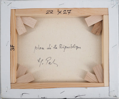 Michel PABOIS : Paris, Place de la République - Tableau (détail)