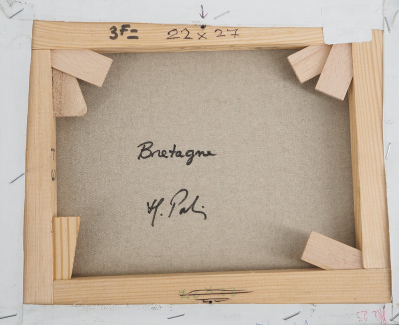 Michel PABOIS : Paysage breton : La barque - Tableau (détail)