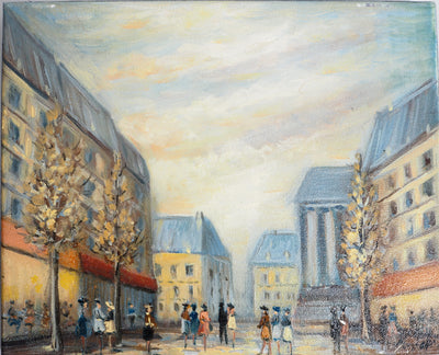 Michel PABOIS : Paysage parisien : boulevard de la Madeleine  - Tableau