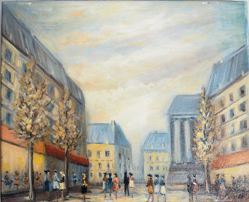 Michel PABOIS : Paysage parisien : boulevard de la Madeleine  - Tableau