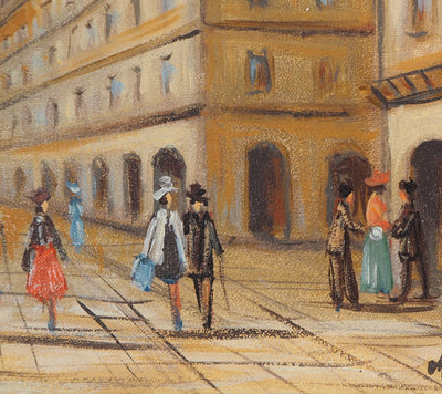 Michel PABOIS : Rue de Rivoli - Tableau (détail)
