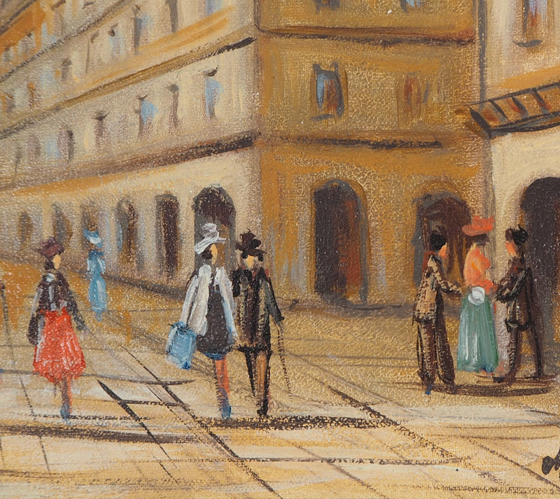 Michel PABOIS : Rue de Rivoli - Tableau (détail)
