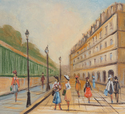 Michel PABOIS : Rue de Rivoli - Tableau (détail)