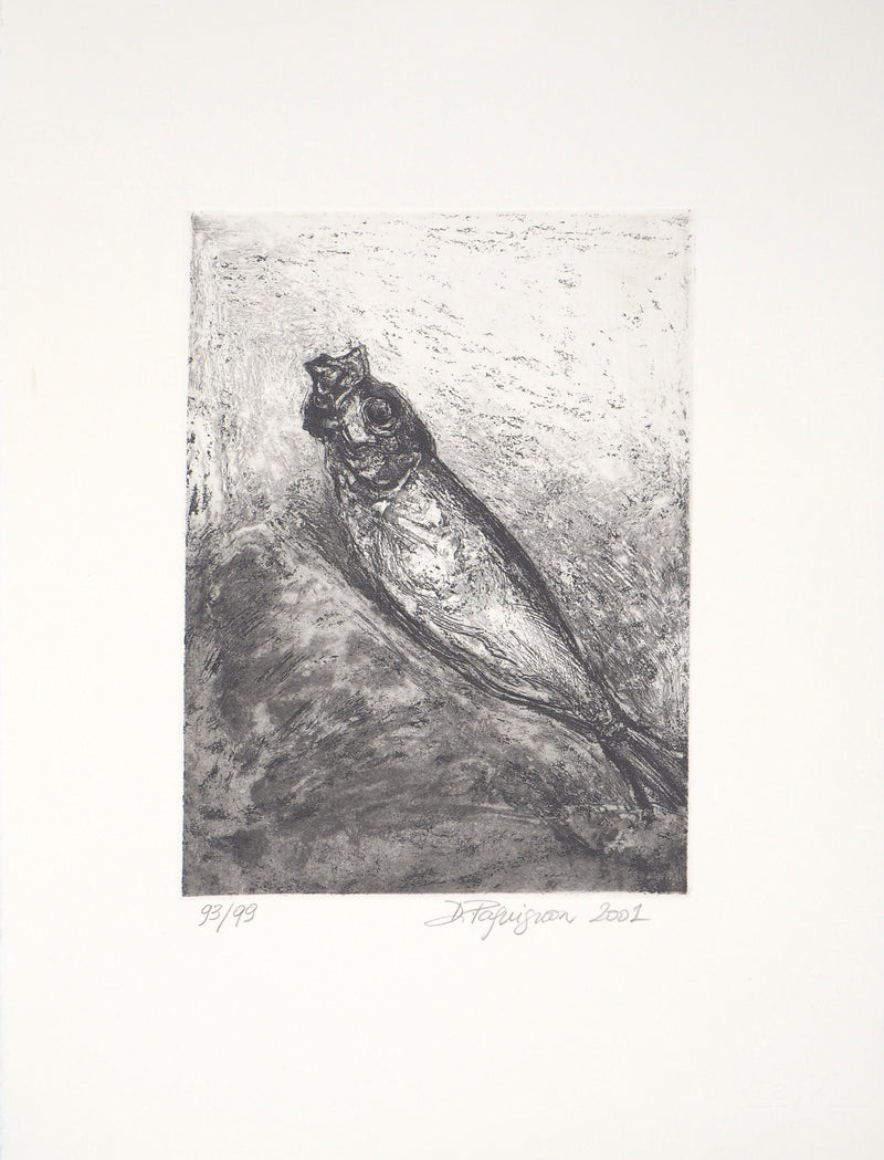 Didier PAGUIGNON : Hareng fumé - Gravure (détail)