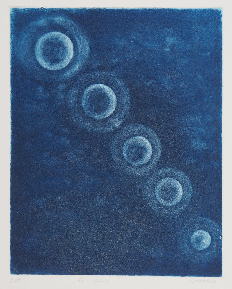 Teresa PANASIUK : La lune - Gravure (détail)