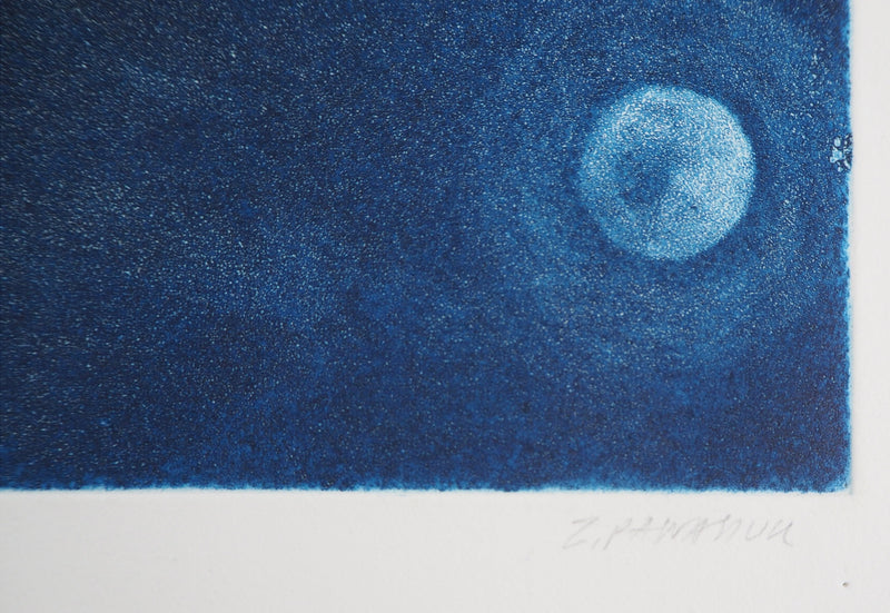 Teresa PANASIUK : La lune - Gravure (détail)