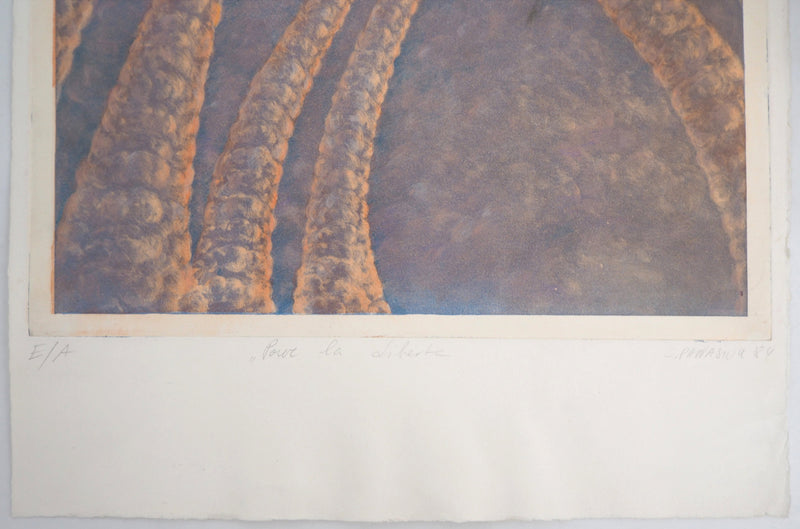 Teresa PANASIUK : Pour la liberté, 1984 - Gravure (détail)