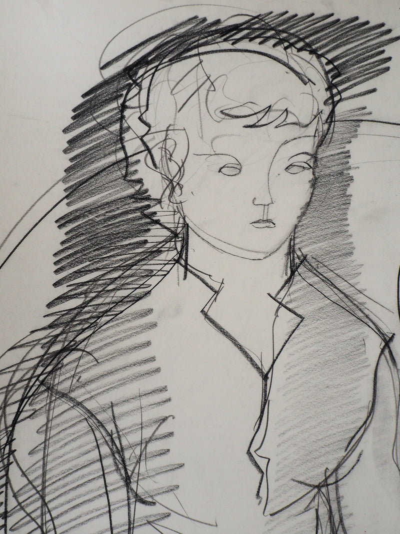 Max PAPART : Hommage à madame Cézanne, 1955 - Dessin (détail)