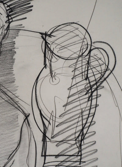 Max PAPART : Hommage à madame Cézanne, 1955 - Dessin (détail)