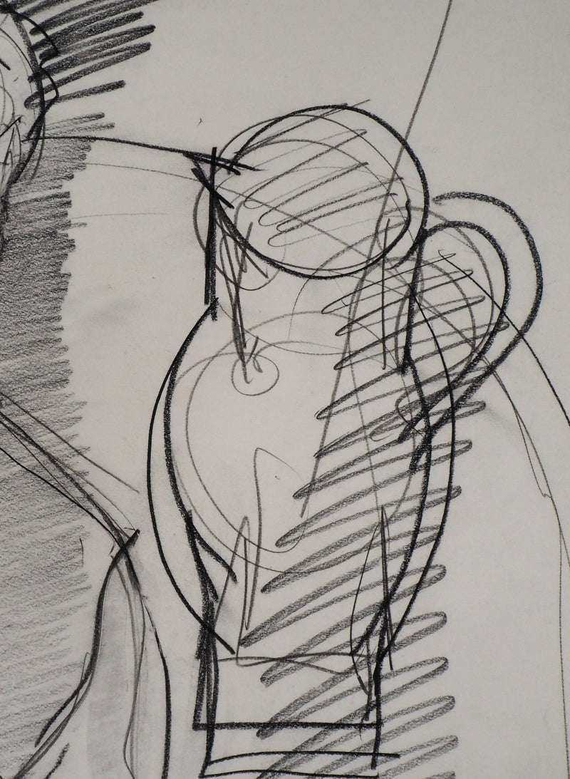 Max PAPART : Hommage à madame Cézanne, 1955 - Dessin (détail)
