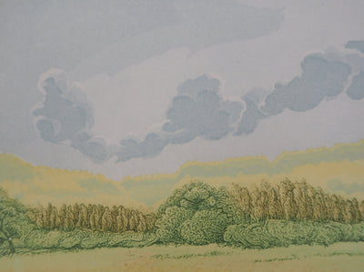 Michel PARADIS : Champs de verdure - Gravure (détail)