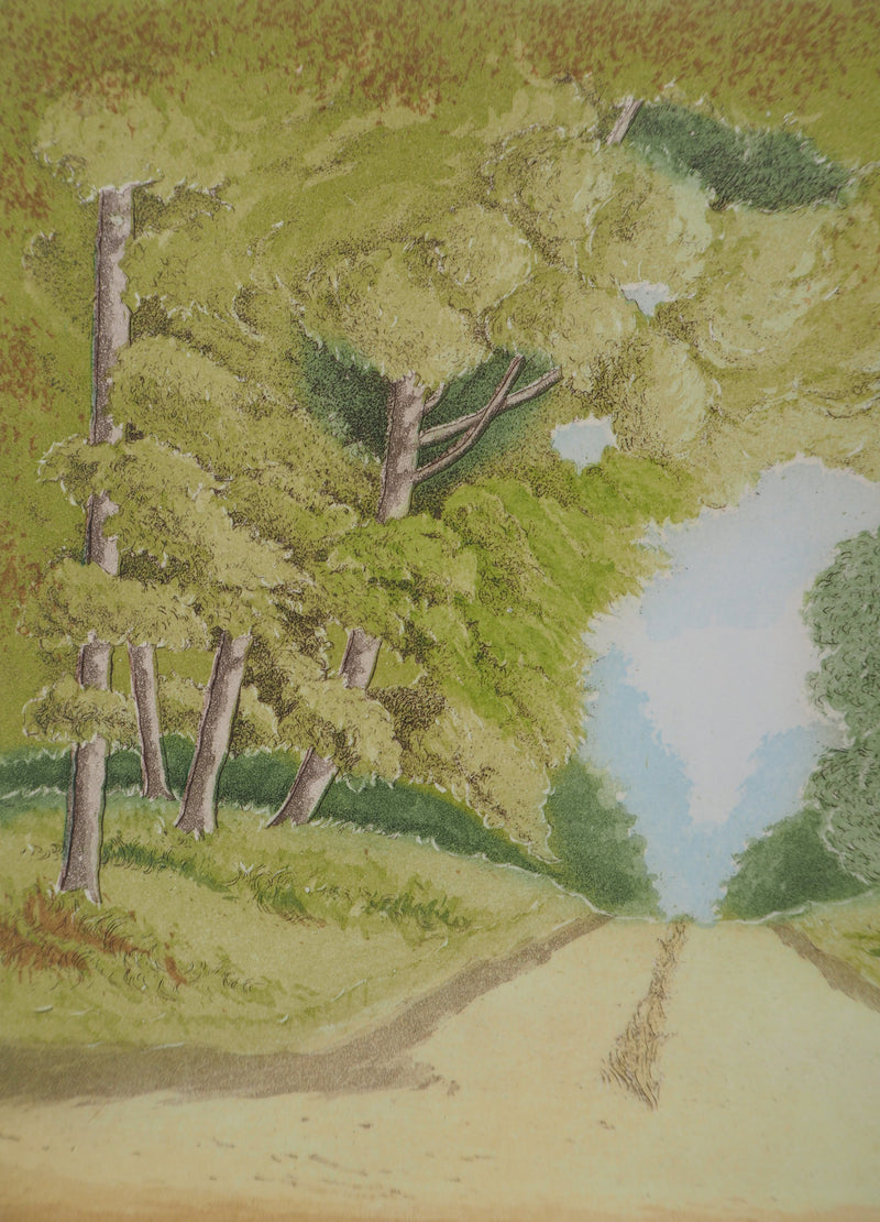 Michel PARADIS : Le chemin - Gravure (détail)
