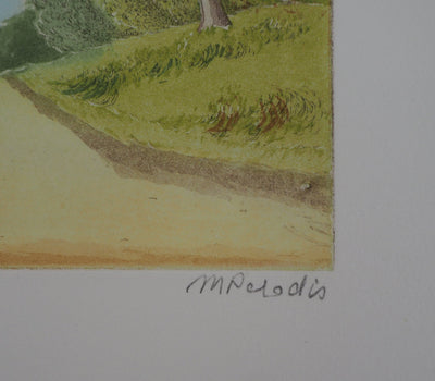 Michel PARADIS : Le chemin - Gravure (détail)