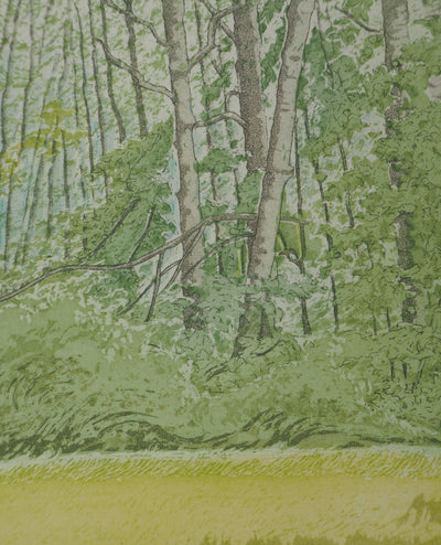 Michel PARADIS : La clairière - Gravure (détail)