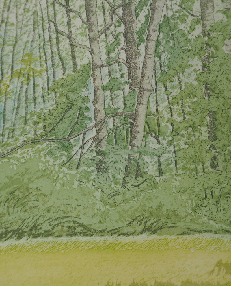 Michel PARADIS : La clairière - Gravure (détail)