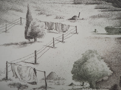 Michel PARADIS : Entrevue - Gravure (détail)