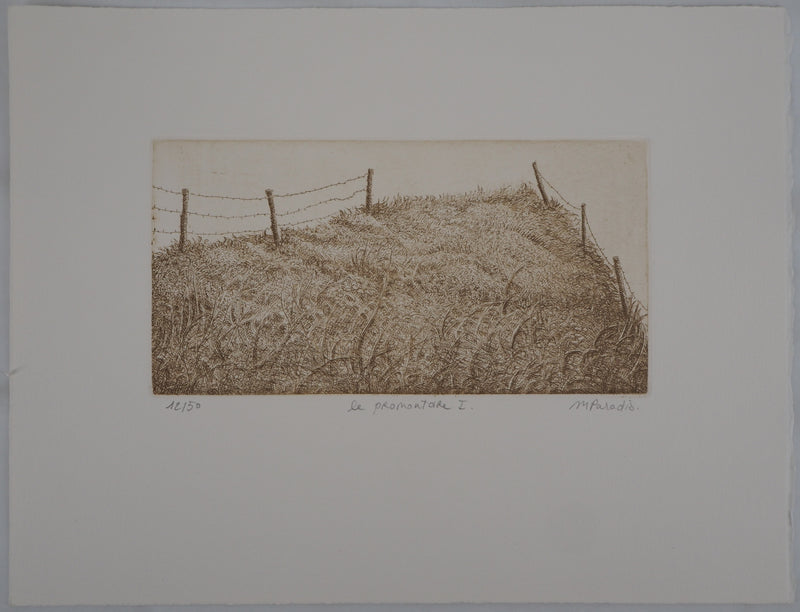 Michel PARADIS : La promenade - Gravure (détail)