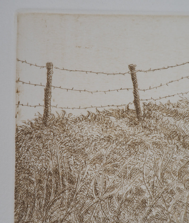 Michel PARADIS : La promenade - Gravure (détail)