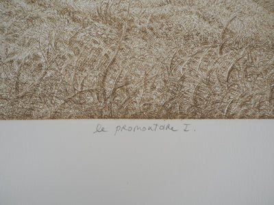 Michel PARADIS : La promenade - Gravure (détail)