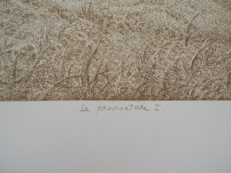 Michel PARADIS : La promenade - Gravure (détail)