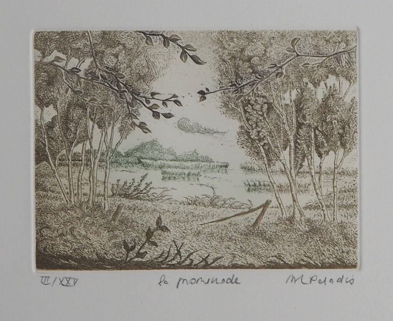 Michel PARADIS : Le Promenade - Gravure