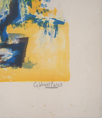 Gabriel PARIS : Bouquet - Lithographie (détail)