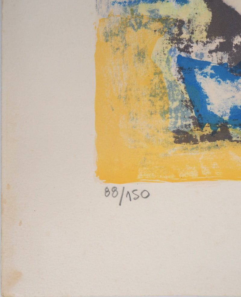Gabriel PARIS : Bouquet - Lithographie (détail)