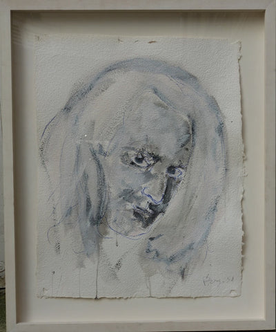 Philippe PASQUA : Portrait d'homme - Aquarelle
