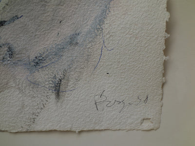 Philippe PASQUA : Portrait d'homme - Aquarelle (détail)