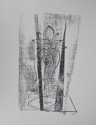 Georges PATITUCCI : La femme fleur, 1980 - Sérigraphie