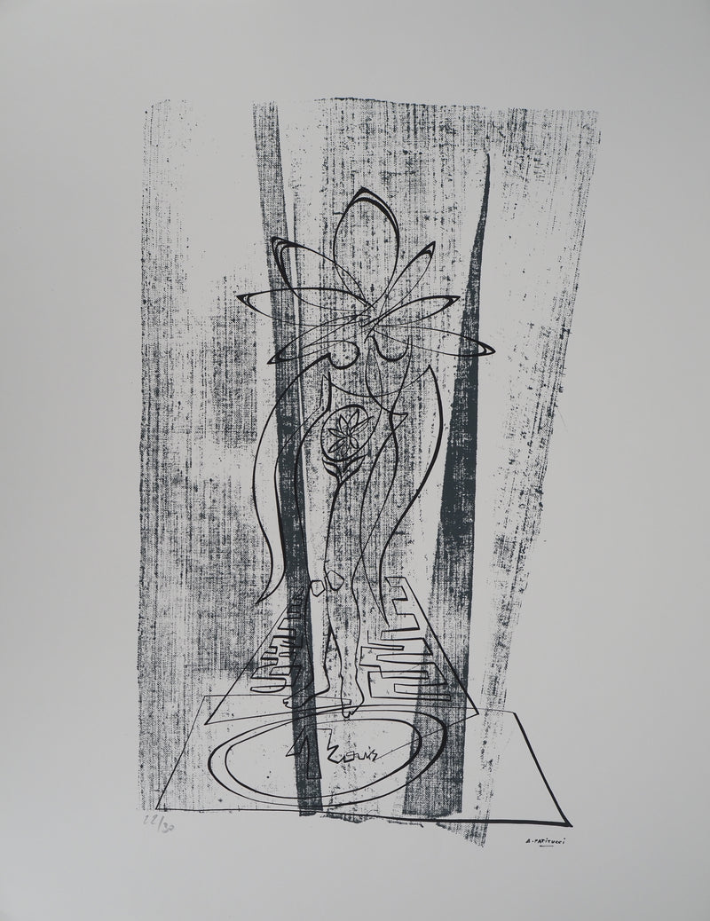 Georges PATITUCCI : La femme fleur, 1980 - Sérigraphie