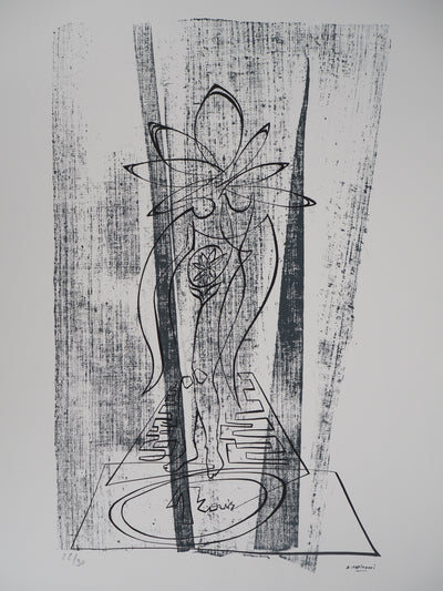 Georges PATITUCCI : La femme fleur, 1980 - Sérigraphie (détail)
