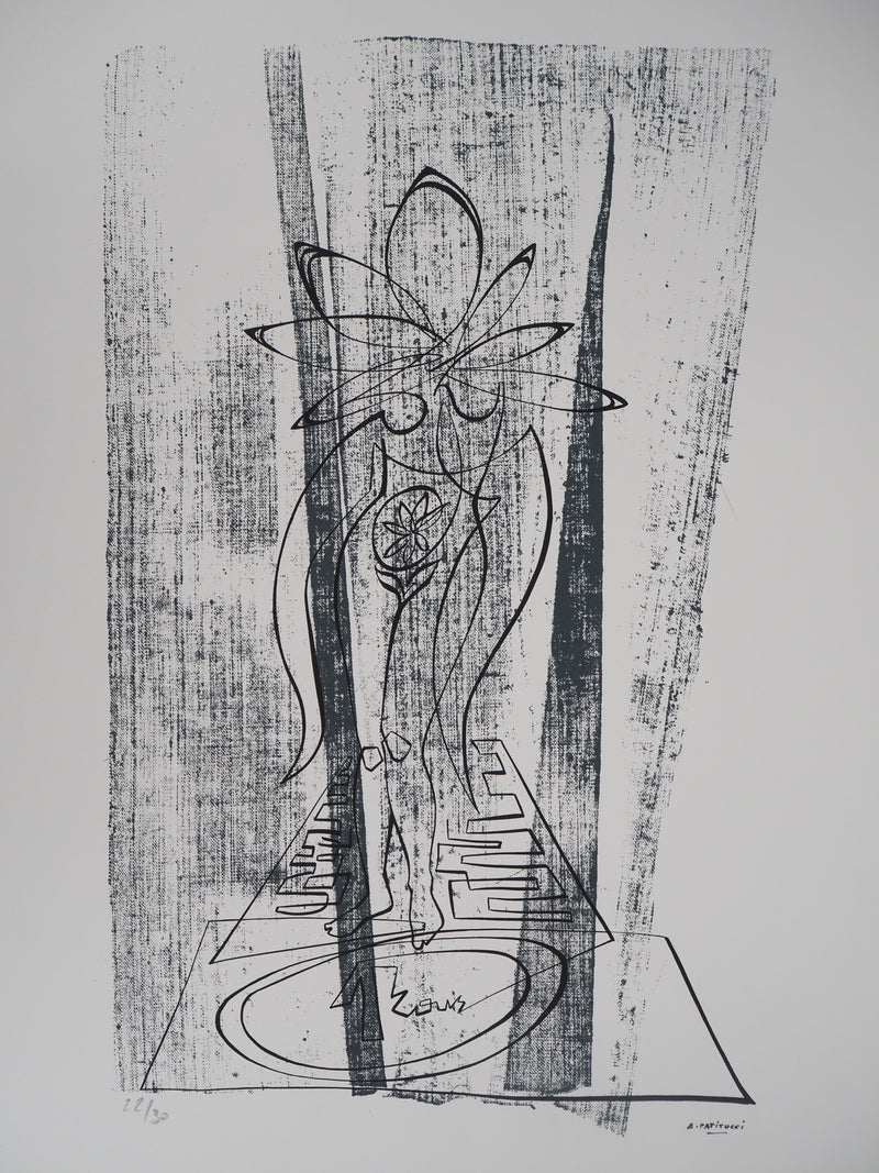 Georges PATITUCCI : La femme fleur, 1980 - Sérigraphie (détail)