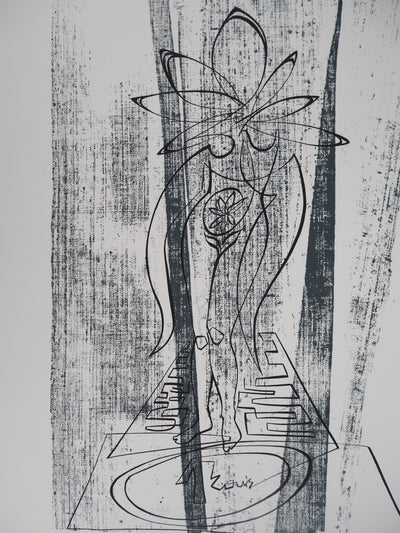 Georges PATITUCCI : La femme fleur, 1980 - Sérigraphie (détail)