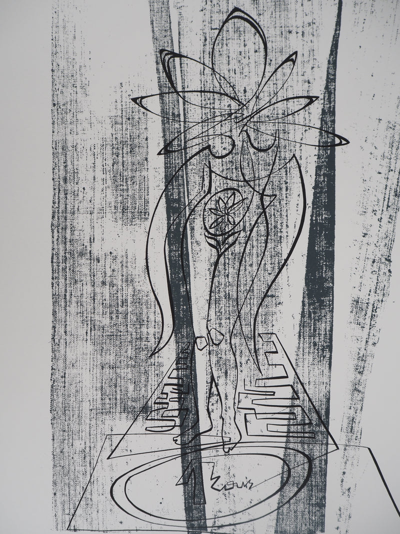 Georges PATITUCCI : La femme fleur, 1980 - Sérigraphie (détail)