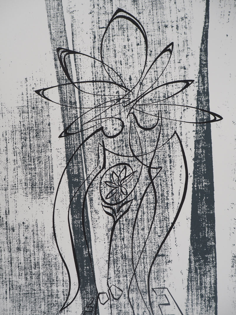 Georges PATITUCCI : La femme fleur, 1980 - Sérigraphie (détail)